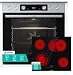 Gorenje Einbauherd-Set Heißluft Inox Set 4 mit Glaskeramik-Kochfeld / 77L / ExtraSteam / GentleClose & Open / EcoClean / AirFry / PizzaMode / PerfectGrill / Teleskopauszüge / Inox-Look