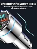 Bluetooth Car Adapter 5.3, Mohard All-Metal PD 30W & QC3.0 18W Fast Car Charger, Wireless FM Radio CarCigarette Lighter FM Transmitter for Car, Noise Cancelling Hands-Free Call Hi-Fi Music, Ring Light - Image 8