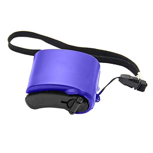 Hand vevladdare Manuell generator Mobiltelefon nödladdare USB-laddare blå