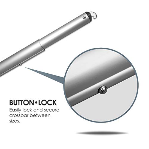 Urquid Linen Pipe And Drape Adjustable Uprights, Crossbars, Bases & Hangers - Drape Systems For Backdrops, Trade Shows, Events, Photo Booths And Decorations (6-10 Ft, Crossbars) #TOP3