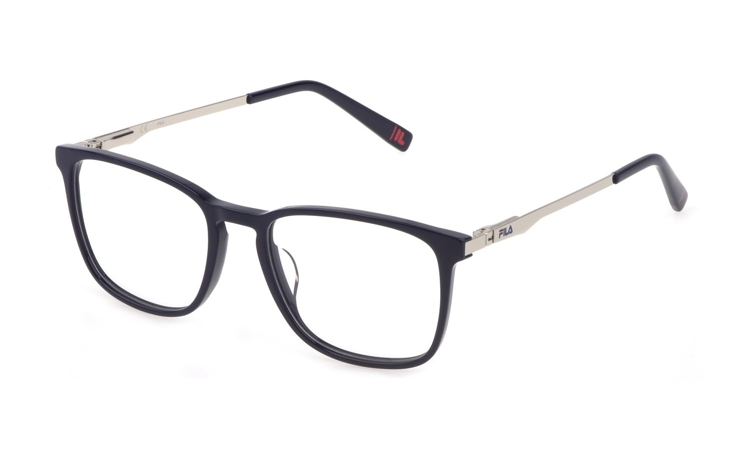 FILA Brille mit Sehstärke für Herren optional mit Sonnenbrillentönung oder Blaulichtfilter, Quadratisch, gefertigt aus Glas (inklusive Brillenetui)