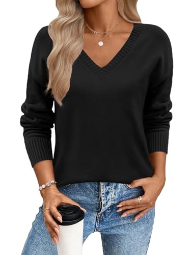 Zeagoo Maglioni da Donna a Maniche Lunghe con Scollo a