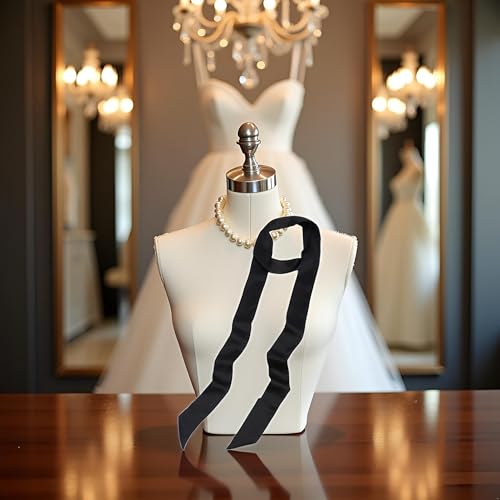 1Pc Black Satin Ribbon Belt Long Chiffon Sash Waist Belt for Bridal Wedding Dress Belt Bridal Waist Belt Robe Replacement Formal Special Occasion Dresses Accessories for Women Girls Women's Belts4