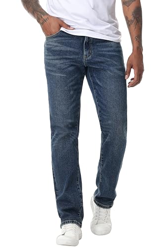 Men's Stretch Relaxed Fit Straight-Leg Cotton Fashion Comfort Flex Waist Denim Pants Jeans2