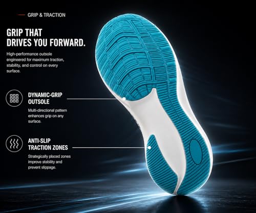 Image of Kraasa Men's Running Shoes | Breathable Mesh Upper | Lightweight Phylon Sole | Cushioned EVA Insole | Comfortable Sports & Casual Sneakers for Gym, Walking & Daily Use
