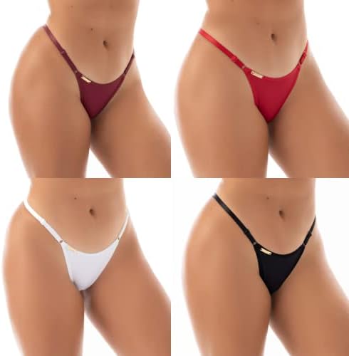 Kit 4 Calcinhas Tangas Fio Dental com Regulagem | Tanga Sol