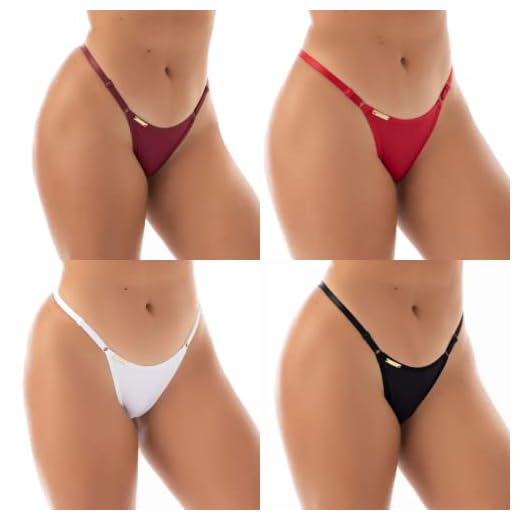 Kit 4 Calcinhas Tangas Fio Dental com Regulagem | Tanga Sol cor:sortida;tamanho:G