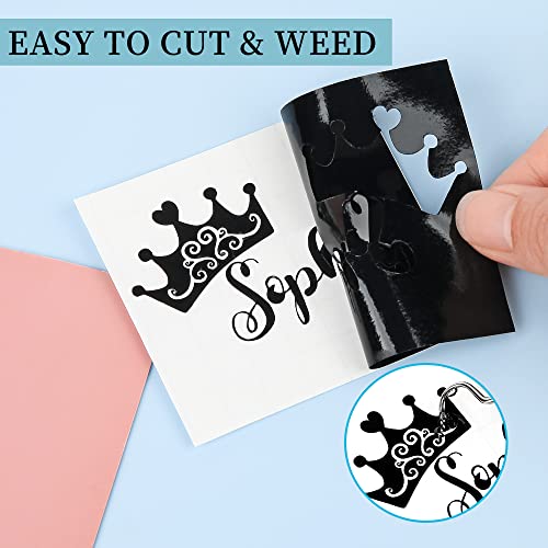 Huaxing Glossy Black Permanent Vinyl For Cricut, Adhesive Vinyl Sheets (30 Pack; 12” X 12”) Permanent Vinyl Bundle For Silhouette, Cameo Cutters, Signs, Scrapbooking, Craft Die Cutters #TOP2