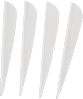 Pteanecay Arrows Vanes 4 Inch Plastic Feather Fletching for DIY Archery Arrows 50 Pack