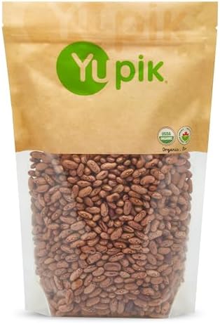 Yupik Organic Pinto Beans, 2.2 lb (35.3 oz), Non-GMO, Vegan & Gluten-Free, USDA Certified, Kosher, Dried Beans, Excellent Source of Protein & Fiber, Perfect for Refried Beans, Soups & Dips