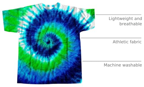 Image of Kids Tie Dye Shirt 6-18 Years Children Hippies Senior Tie-Dye Tee Tshirt for Boys' Girls'