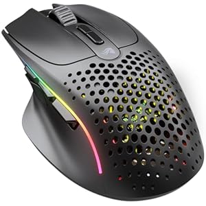 Glorious Gaming Model I 2 Wireless Gaming Mouse – Hybrid 2.4Ghz & Bluetooth, 75g Superlight, 9 Buttons (2 Swappable), RGB, PTFE Feet, MMO/MOBA/FPS, Long Battery Life, Side Thumb Rest – Black