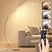Lampada da Terra ad Arco LED, Moderna Piantana Lampada da Terra Dimmerabile, Lampada Salotto con Telecomando, 25W 1800Lm, Lampada da Arco per Soggiorno Camera da Letto Ufficio, D'oro 170cm immagine