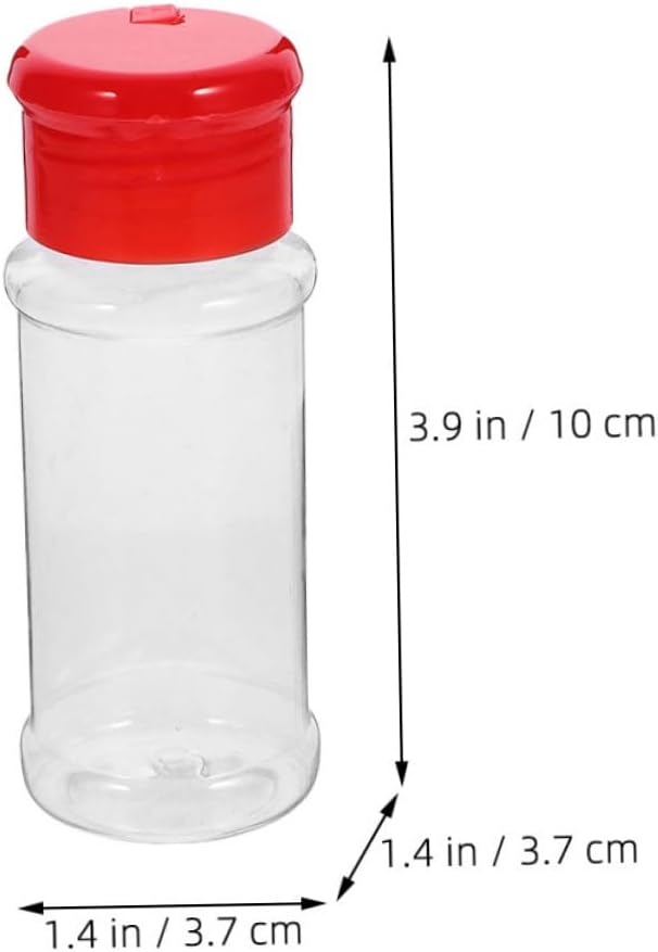 6pcs Pepper Shaker Pepperoncini Kitchen Supply Multipurpose Condiment Jar Pepper Jar Restaurant Sugar Container Salt and Pepper Dispenser Salt Jars Seasoning Plastic Red Castor