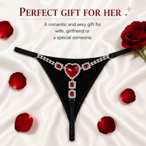 Image of Sexy Underwear for Women Elegant Rhinestone Panties Adjustable Waist Straps Crystal Thongs hilos sexys para mujer hot
