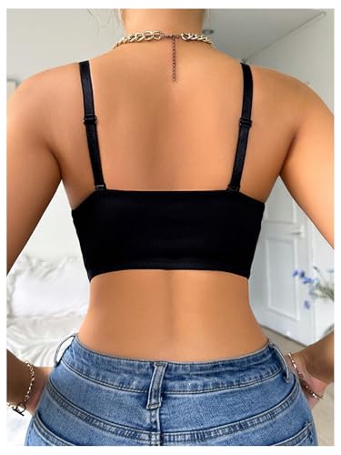 SweatyRocks Women's Front Closure Bandeau Bra Strapless Push Up Underwire Bras2