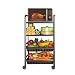 Carrelli da portata, Bakers Rack Per Cucina, Scaffale Per Stoccaggio Da Cucina A 4 Livelli, Carrello A Microonde Caffettiera Con Caffettiera Per Microonde, Portaviera Per Cuffie Da Cu(Size:99*32*49cm)