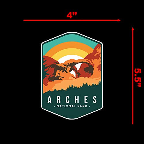 Image of Arches National Park Sticker Decal Notebook Car Laptop 4 inchx5.5 inch (Color)