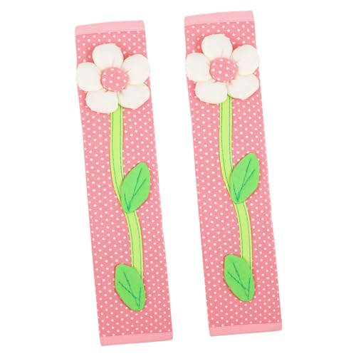 MUELODSIC 2 piezas Cubiertas Protectoras para Manijas de Frigorífico y Microondas de Diseño Antiescarcha y Antiestático Accesorio Decorativo para Puertas de Cocina Color Rosa Elegante