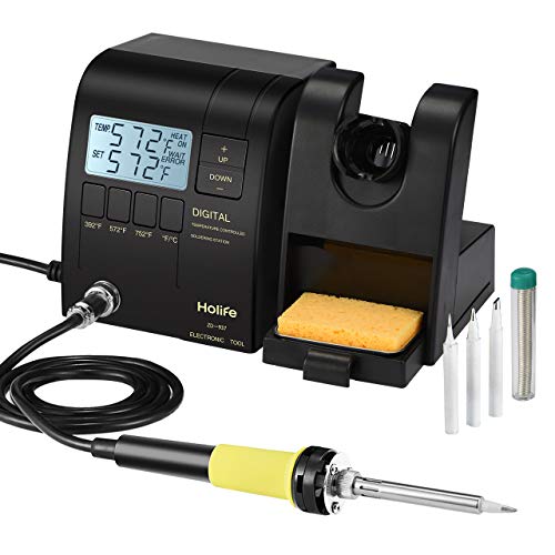 TOPELEK 60W Soldering Station, Digital Soldering Iron Station with Anti Static, Temperature Adjustable