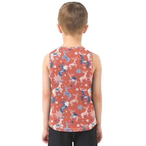 Baby Boys Sleeveless Tank Top Moose Toddler Athletic Vest 3-10T3