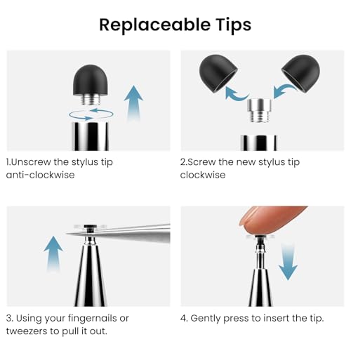 Image of StylusHome 5 Pcs Universal Stylus Pen for Apple & Android Touch Screens