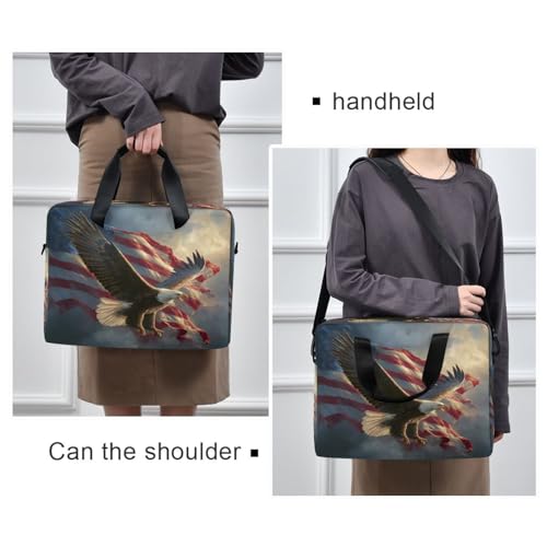 Maletín para Laptop con diseño águila y bandera americana miniatura 2