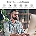 Smart Glasses for Men and Women, Blue Light Filtering Lenses, Audio Glasses with Mic & Speakers, Touch & Voice Assistant Compatible - Up to 6 Hrs Battery, Bluetooth Glasses for Office, Driving