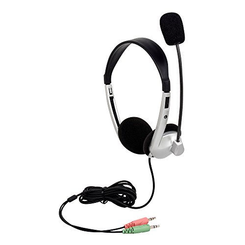 Image of Egghead EGG-IAG-1007-SO-10 Stereo School Headphones W /Boom Microphone, black (Pack of 10)