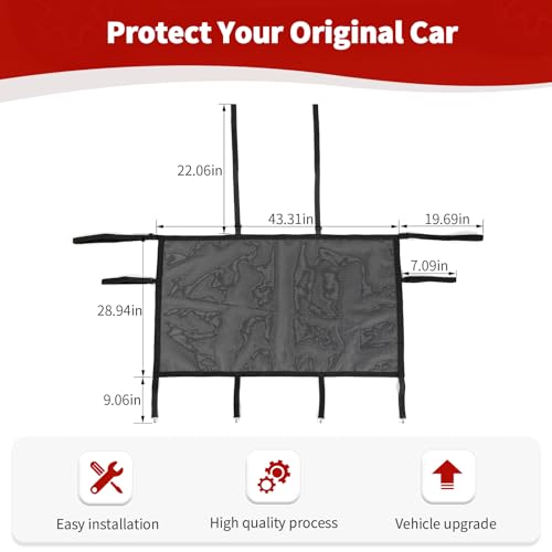 RT-TCZ Rede para divisor de assento traseiro Wrangler, rede de carga preta para cães de estimação pa