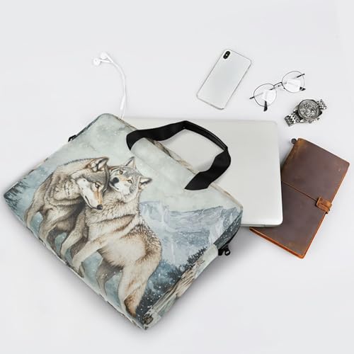 Funda para laptop ALAZA Wolves Snow Montain 13-15.6 pulg miniatura 7