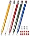 5 PCS Stylus Pen for Touchscreen,2-in-1 Disc Tip Stylus for Nintendo Switch,Pencil-Style Stylus Pen for ipad/iPhone/Android/Samsung Smartphone and Tablets, Compatible with Touch Screens(15 Tips)