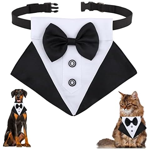 Pañuelo de Esmoquin Formal para Perros con Pajarita y Corbata Cover