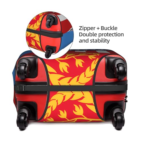 Travel Luggage Cover America Flag And Eritrea Eritrean Flag Fashion Washable Baggage Suitcase Protector Fit For Luggage Small3