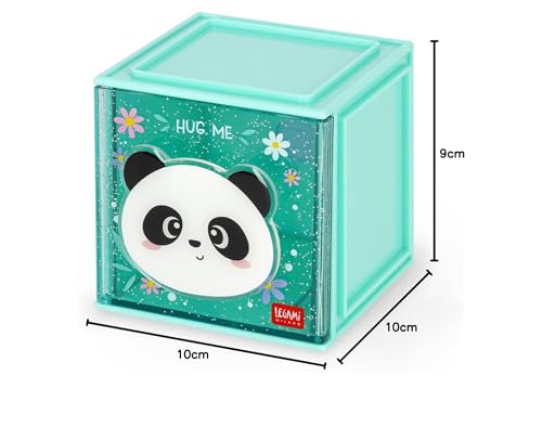 LEGAMI - Cutie Cubes Modular Desk Box, Panda, Schreibtisch-Organizer, Aufbewahrung, inklusive Stickerbogen, stapelbar, multifunktional, ABS, 90 x 90 x 100 cm