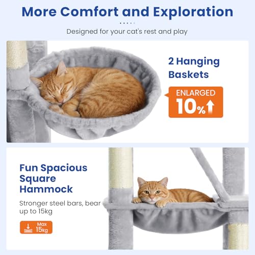 Árbol para gatos multi-nivel de 82 pulgadas ABCPET miniatura 3