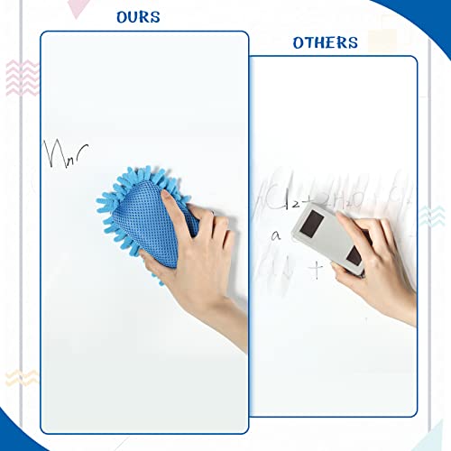 Image of Sherr 18 Pcs Microfiber Shag Magnetic Dry Erase Erasers Washable Whiteboard Eraser Bulk Colorful White Board Eraser for Chalk Markers Home Office(Multicolor)