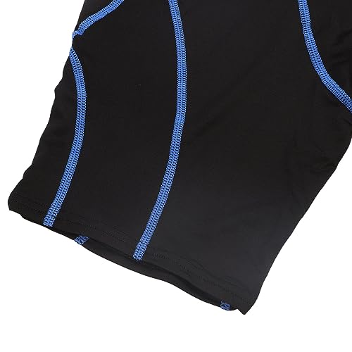 Shorts de Compressão Atléticos Masculinos, Shorts de Compressão Masculinos Com Listras Azuis de Seca