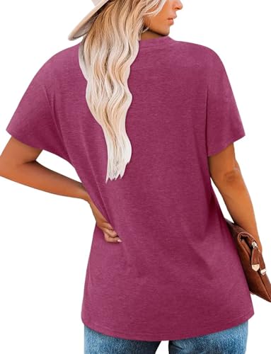 KISSMODA Summer Short Sleeve T Shirt Loose Fit Casual Dressy Women Top 2025 Trendy Ladies Fashion Blouses(S-3XL)