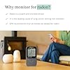 Airthings 325 Corentium Home 2 Smart Digital Radon Detector - Portable and Easy-to-use Radon Testing with Bluetooth connectivity and Humidity & Temperature Sensors