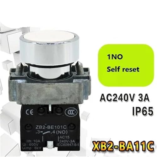Bouton poussoir XB2-BA31C noir 22mm pour boîtier de commande et tableau
