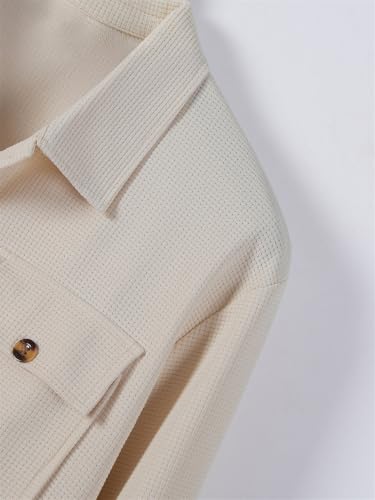 Image of Cromoncent Mens and Boys Flannel Shirt Jacket Casual Button Down Shacket | Long Sleeve Thick Shirt Jacket, Casual ,Multi Pockets, Shacket,Plaid Heavyweight Jacket Shirt,fall winter jacket clothes