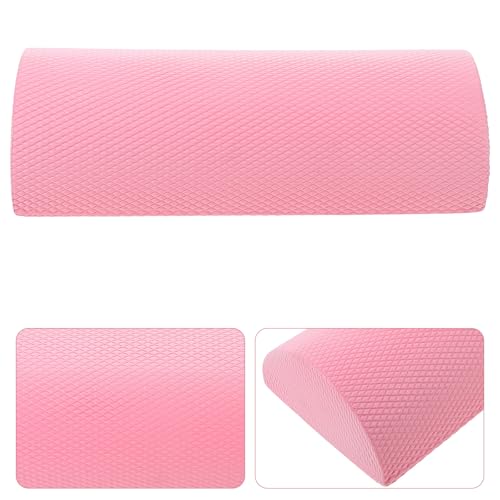 Kichvoe Half Foam Roller para soporte lumbar, ejercicio de masaje muscular para espalda, fitness, yoga, herramienta portátil 30x6.3cm rosa para estabilidad del core y relajación muscular miniatura 7