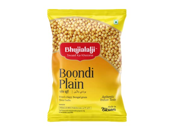 Image of Bhujialalji (Combo pack of 5) 750g | Plain boondi | Theeka meetha | Mumbaiya bhel | Bikaneri bhujia | Navratna mix | Rajasthani Namkeen | indian Spices | Indian Tea Time Fresh & Mixture | Ready to eat.