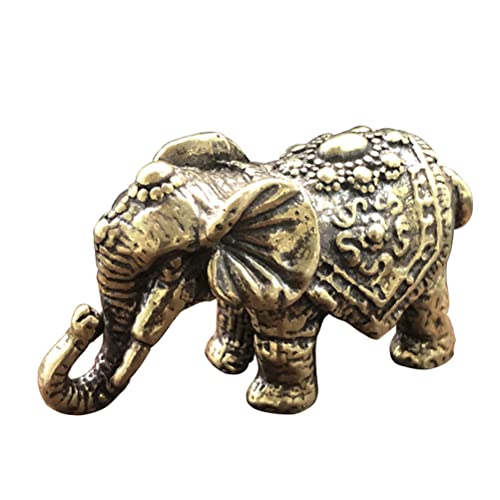 Décoration de bureau statuette éléphant en laiton véritable pour intérieur chic
