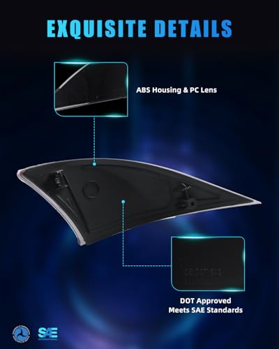 Image of Rear Bumper Reflector Compatible with Le-xus is IS250 IS300 IS350 IS200t is-F 2014-2020, [IP67 Waterproof] Rear Bumper Reflector Cover [No Bulbs], 2 PCS, Smoked Lens