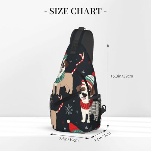 Sling bag unisex negro para viaje y senderismo miniatura 2