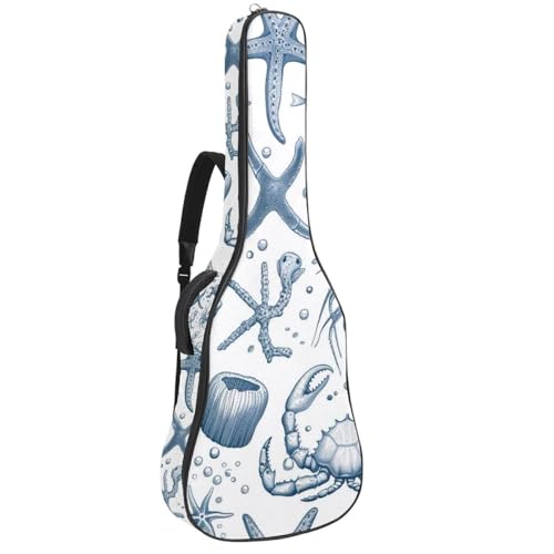 Housse guitare acoustique 109 cm sangle à dos tissu oxford multicolore