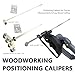Positioning Calipers for Precise Measurements & Easy Wood Cutting, Adjustable Precision Caliper Guide Stainless Steel Precision Cutting Guide Measuring Tool for Circular Saws (Four-axis 50cm/19.6in)