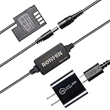 RONFEN DMW-DCC12 DC Coupler DMW-BLF19 BLF19E BLF19PP Dummy Battery USB-C Cable PD Adapter Kit Compatible with Cameras Panasonic Lumix DMC-GH3 GH3A GH3K GH3H GH4 GH4K GH4H DC-GH5 GH5M GH5S G9 G9L G9K